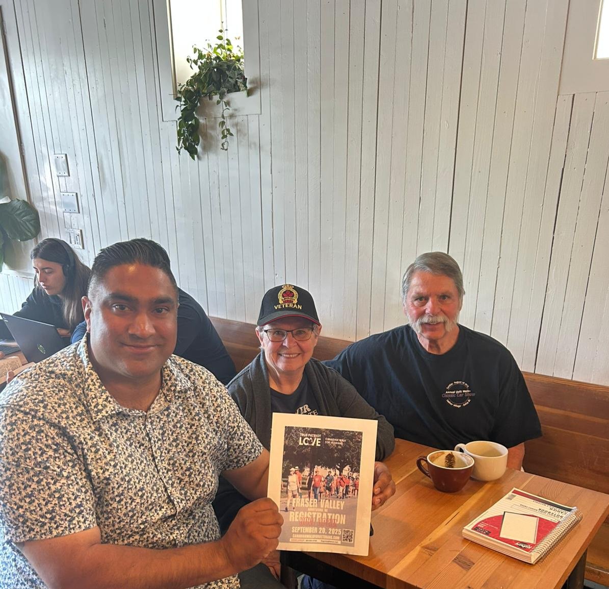 HarmanBhanguBC's tweet image. Today I met with Gwen Settle and Doug Lumley from True Patriot Love, a 100% Canadian organization that supports veterans as they transition back to civilian life—a journey that can be incredibly difficult.
They’re organizing the Canadian Walk for Veterans at Centennial Park,…