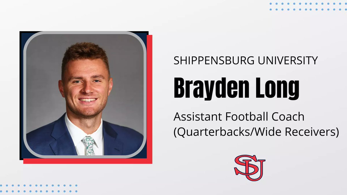d2fbspotlight's tweet image. New Era for Ship Offense
Shippensburg promoted Drew Gallardy to OC and added Brayden Long as QB/WR coach.
The @SRURockFB great was a 2× Harlon Hill finalist and Campbell Trophy finalist.
He now brings that resume to @ShipFootball.
Full Story:
🔗 shipraiders.com/news/2025/7/22…