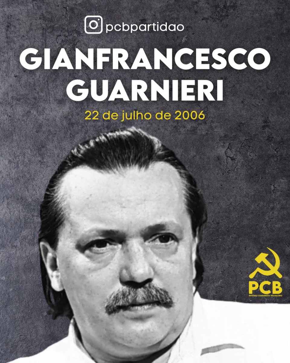 PCBpartidao's tweet image. facebook.com/share/p/16fhNp…
Camarada Guarnieri, presente!