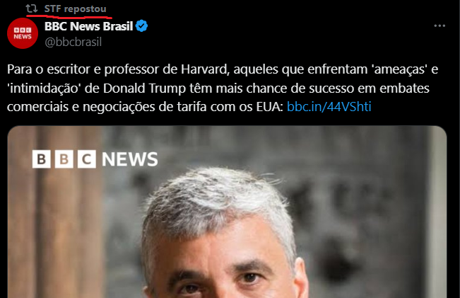 aguia2000's tweet image. Para mim isso é coisa do Barroso. Sim eu acredito que o presidente do judiciário manda um zap pro técnico do STF que ganha 30k por mês para retuitar essa notícia.