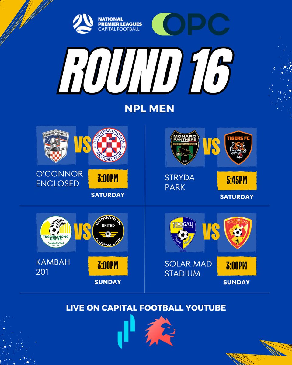 FIXTURES

Fixtures for the OPC NPL Men's this weekend!

#GameOn #NPL25