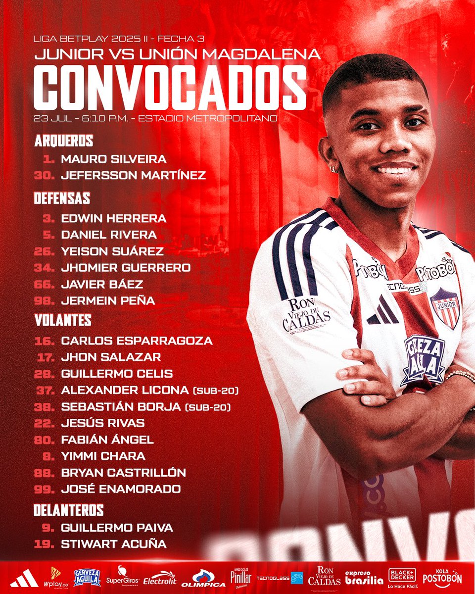 🔥🦈 ¡CONVOCADOS! 
#VamosJunior