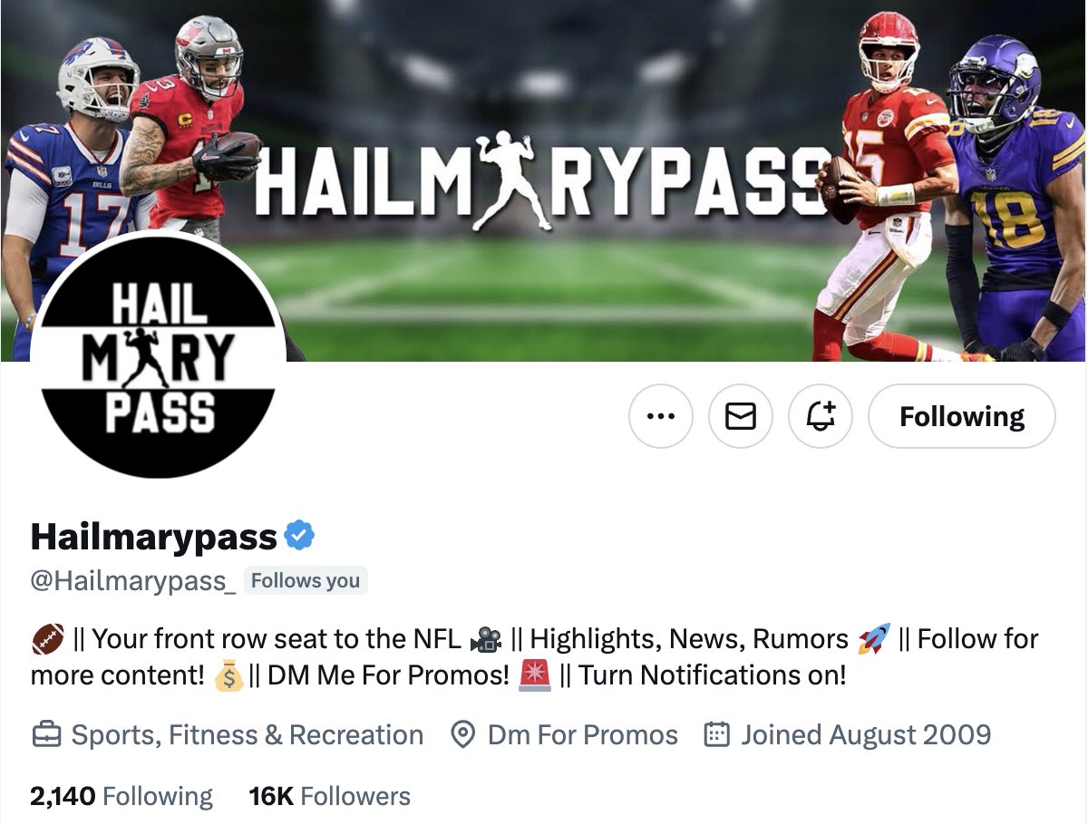 Fullcourtpass's tweet image. Follow our football page @Hailmarypass_ for complete coverage of the NFL
Rumors, highlights, news, and more!