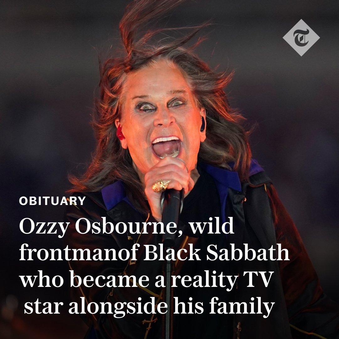 Telegraph's tweet image. Ozzy Osbourne, who has died aged 76, was the quintessential wild man of heavy metal
Read the full obituary here 👇
telegraph.co.uk/obituaries/202…