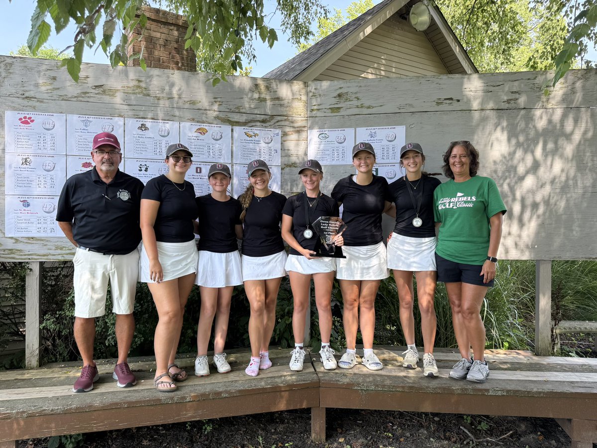 The Lady Rebels won their first tournament of the season today in the Lady Rebels Classic with a team score of 330! 🏆
Lucy Dunavent - 73 (1st)
Andie Baumann - 74 (3rd)
Lucy Hardesty - 99
Lexie Chappell - 84
Makenzie Dove - 111
(Ind.) Sophia Blair - 129