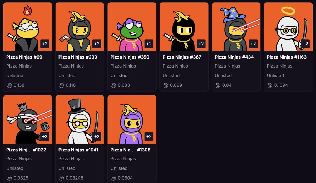 delbrok0's tweet image. One of the best communities on Bitcoin is the @Pizza_Ninjas
Many of the holders are builders as well.
@TO and the team put together badass IRL events and their focus is IP and utility. If you don't have a Ninja, grab one and join the movement. Here are mine: a full pizza and a…