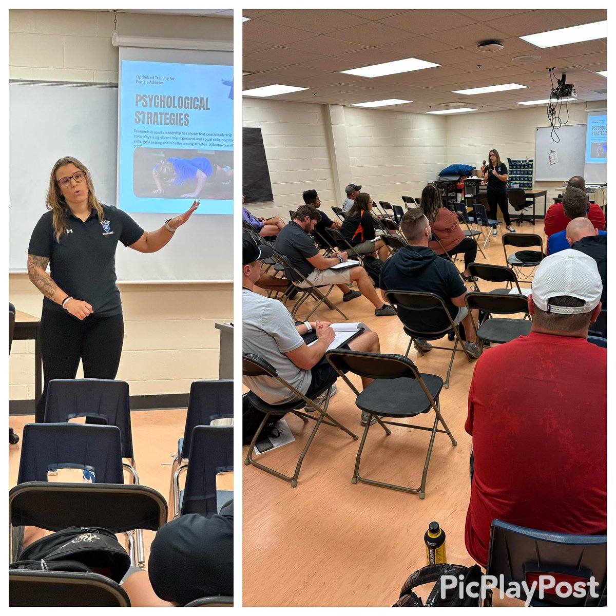 CoachVenable1's tweet image. Coach Lauren Barefoot presented on Training the Female Athlete at the 2025 @NebraskaCoach Multi-Sports Clinic! Lauren’s expert insights on empowering female athletes through tailored strength & conditioning and psychological strategies #WomenInSport #CoachingExcellence
#FemAth