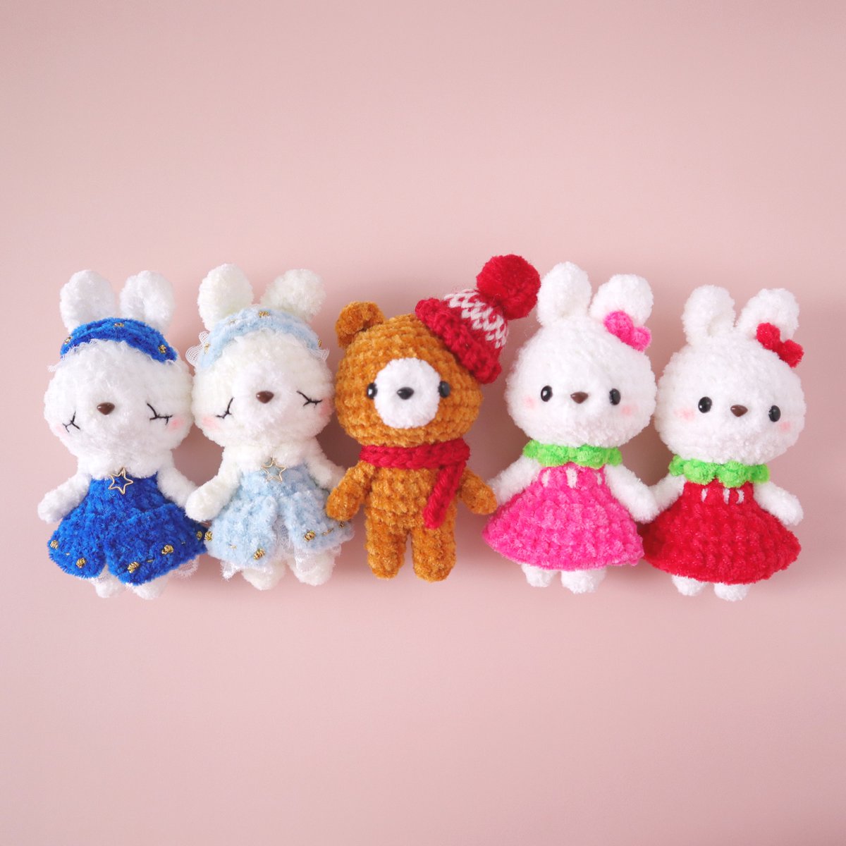ai_ichi5choco's tweet image. イベント参加のお知らせ𓂃◌𓈒𓐍
9/6(土)〜7(日)に名古屋で開催される #うさくま展2025 に委託参加することにしました¨̮♡︎ 名古屋方面はあみコレ以外では久しぶりの出展です🙌
母の看病を優先するため作品数はそこまで多く出せないと思いますが、お楽しみに〜🧸✨
#あみぐるみ
