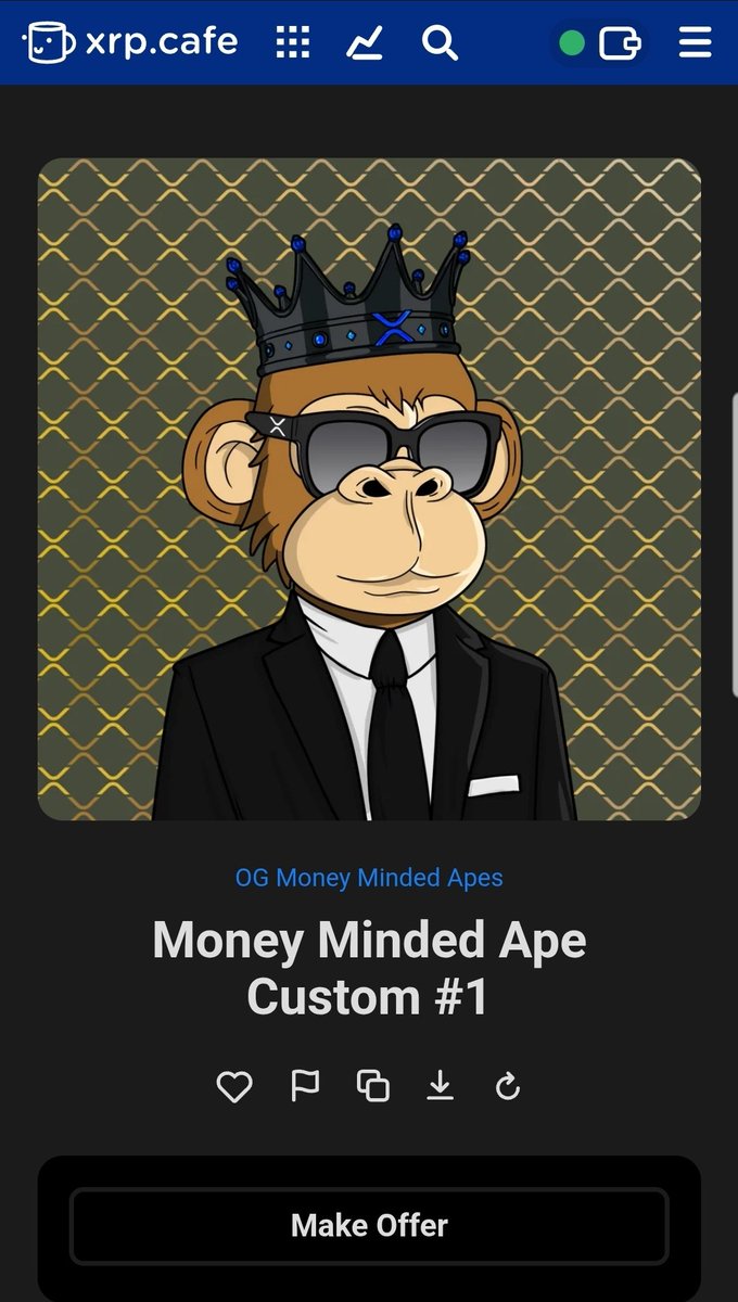 <a href="/moneymindedapes/">Money Minded Apes</a>  OG sold for 88,750 USD can't fade #mma
#xrpl #xrpnft
