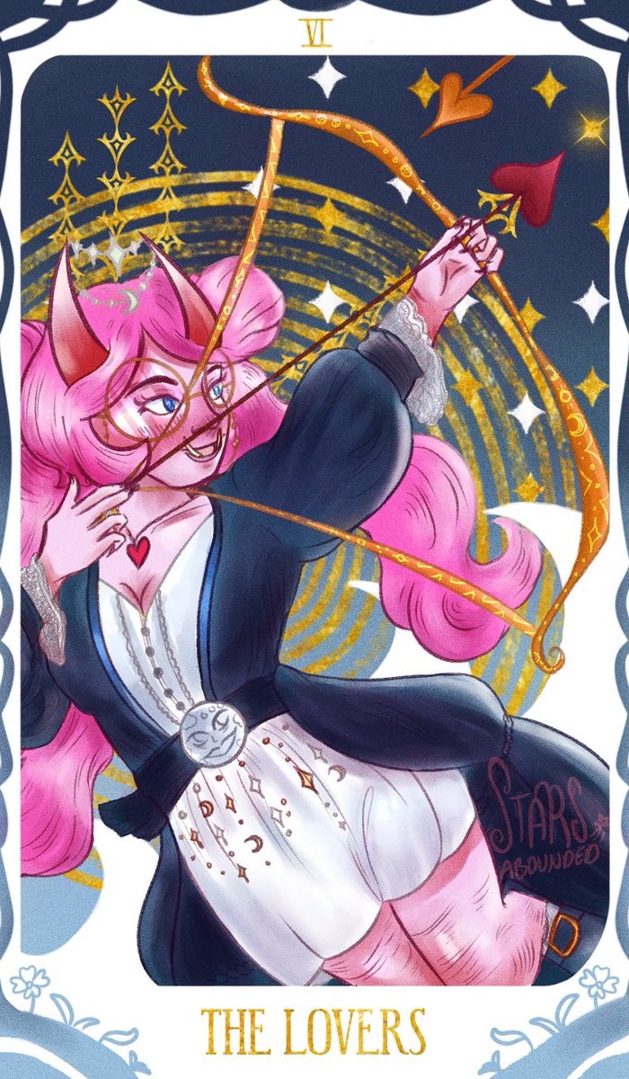 โจโญ๏ธ๐๐ซโ๏ธ๐ (@starsdustings) on Twitter photo #vgen dnd character tarot card commission for my friend <a href="/qoffeebean/">becca (she/her)</a>โs tiefling druid PC from our regency mystery campaign i DM, mira! she was so fun to draw ๐ฅฐ i was inspired by the myth of eros/cupid shooting himself with his own arrow for the composition ๐ชฝ #dndart #oc #vgen dnd character tarot card commission for my friend <a href="/qoffeebean/">becca (she/her)</a>โs tiefling druid PC from our regency mystery campaign i DM, mira! she was so fun to draw ๐ฅฐ i was inspired by the myth of eros/cupid shooting himself with his own arrow for the composition ๐ชฝ #dndart #oc