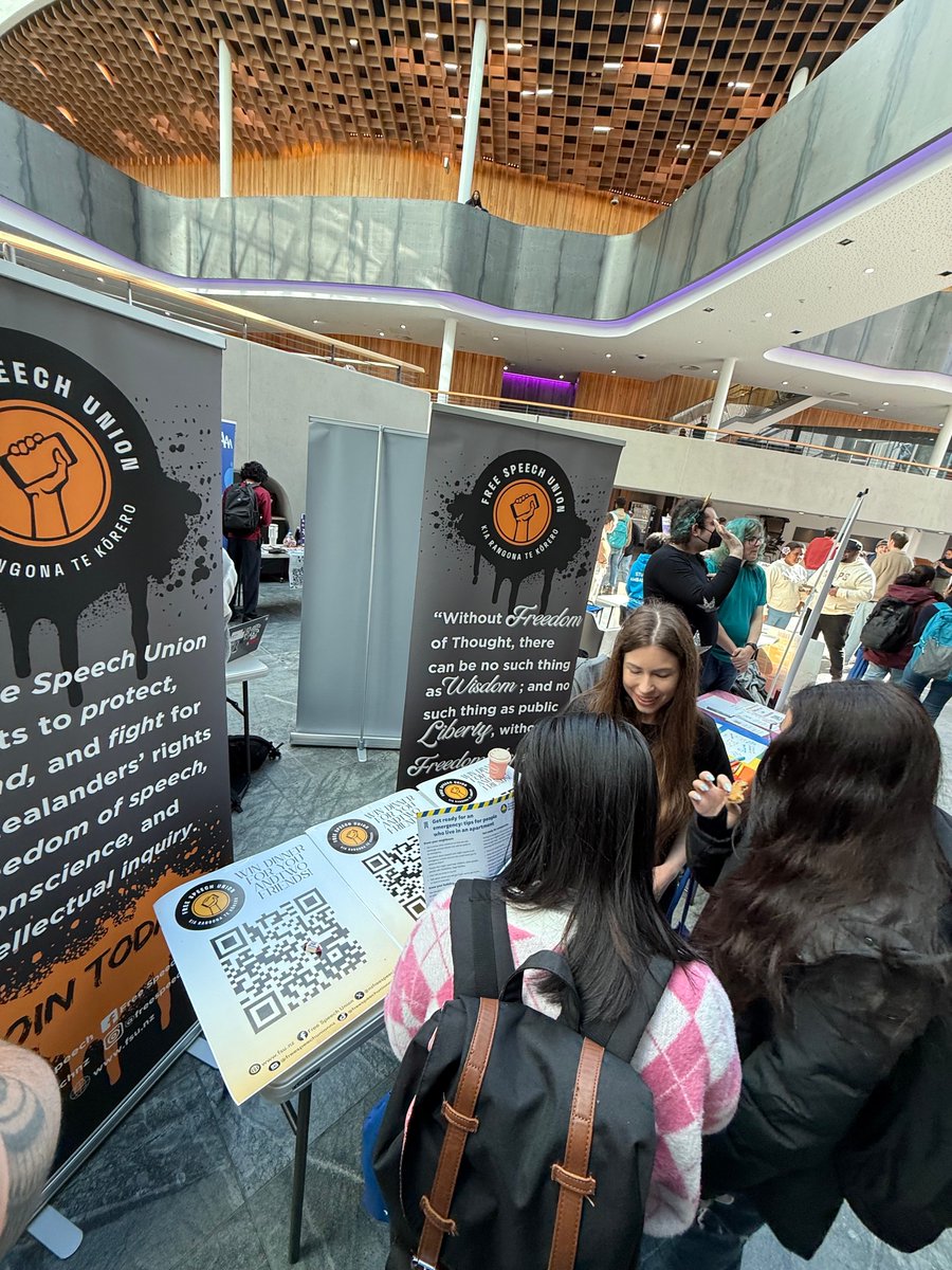 NZFreeSpeech's tweet image. Back on site today at AUT! Meeting the next generation of free speech champions! Come see us if you’re in the area 👍