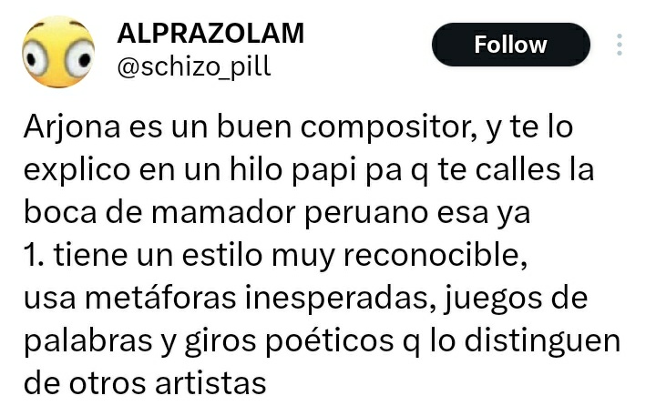 Tomando como referencia este hilo voy a exponer punto por punto el porqué el cantante Chocolate MC, máximo exponente del reparto cubano, no tiene nada que envidiarle a Ricardo Arjona, a consecuencia del debate que ha emergido durante las últimas horas👇