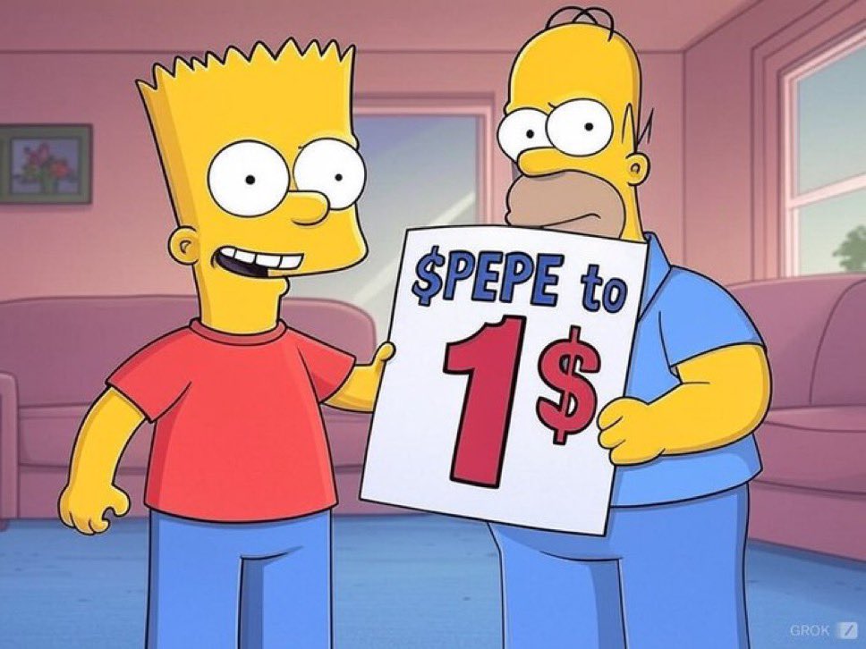 P3bR3's tweet image. You can’t deny The Simpsons called it…

$pepe to $1 🚀