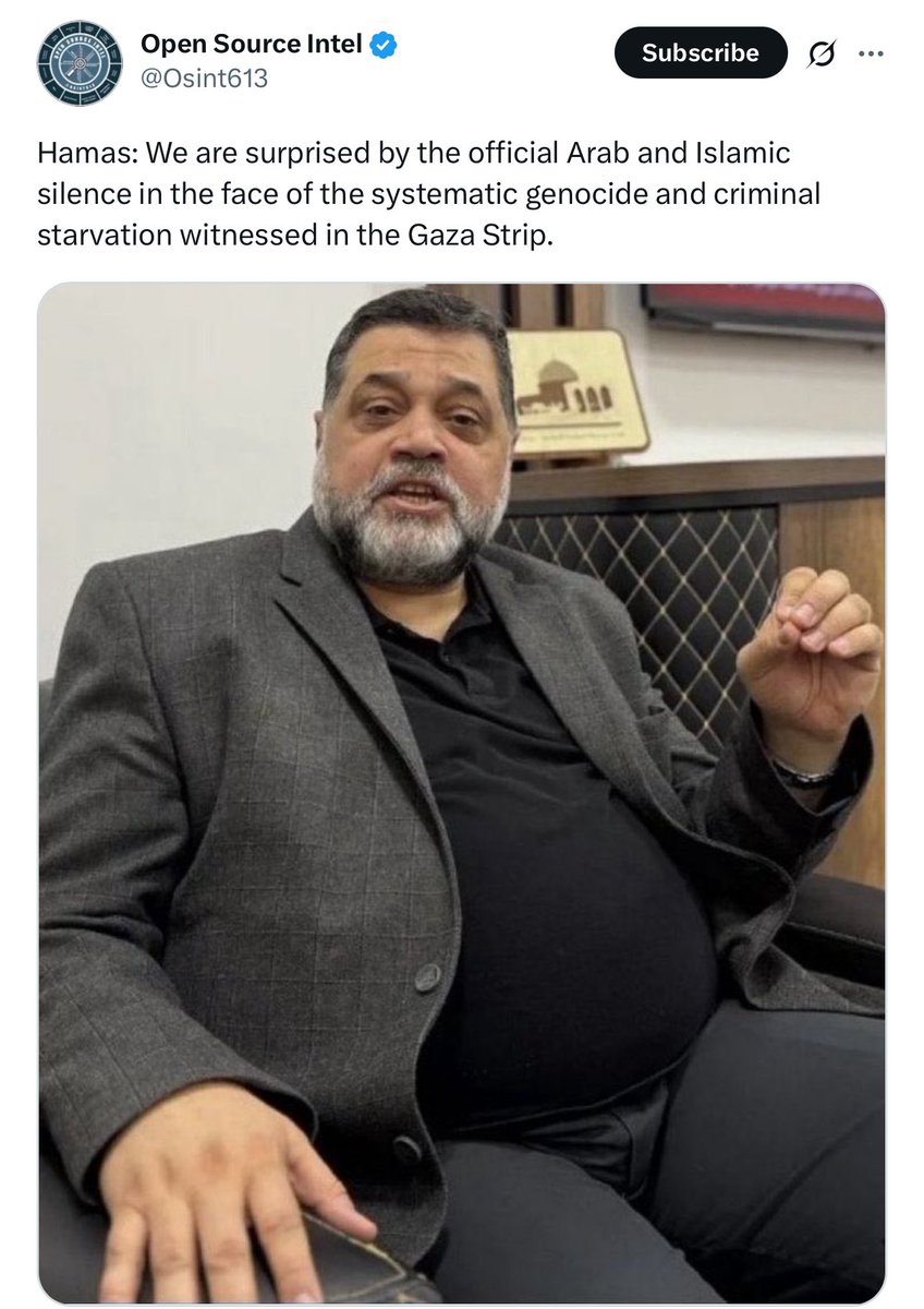 LizaRosen0000's tweet image. Can’t you see? He’s starving.
Over the past two years, he didn’t eat anything for at least five minutes straight.
Clearly a famine. Clearly a genocide.
Call the UN. Alert the BBC. Cue the crying influencers.
Welcome to Clown World, where skipping a snack is now proof of ethnic…