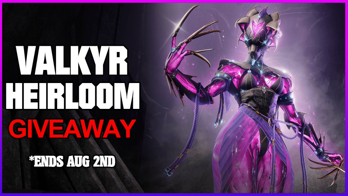 NoSympathyyCA's tweet image. To Celebrate the release of Valkyr Heirloom Collection @PlayWarframe Sponsors a Giveaway!

&amp;gt; Follow @NoSympathyyCA &amp;amp; @PlayWarframe 
&amp;gt; Favourite &amp;amp; Retweet this Post
&amp;gt; Answer: Your Favourite moment from Tennocon2025?

*Giveaway ends: Saturday August 2nd 2025 
Good luck! #Warframe