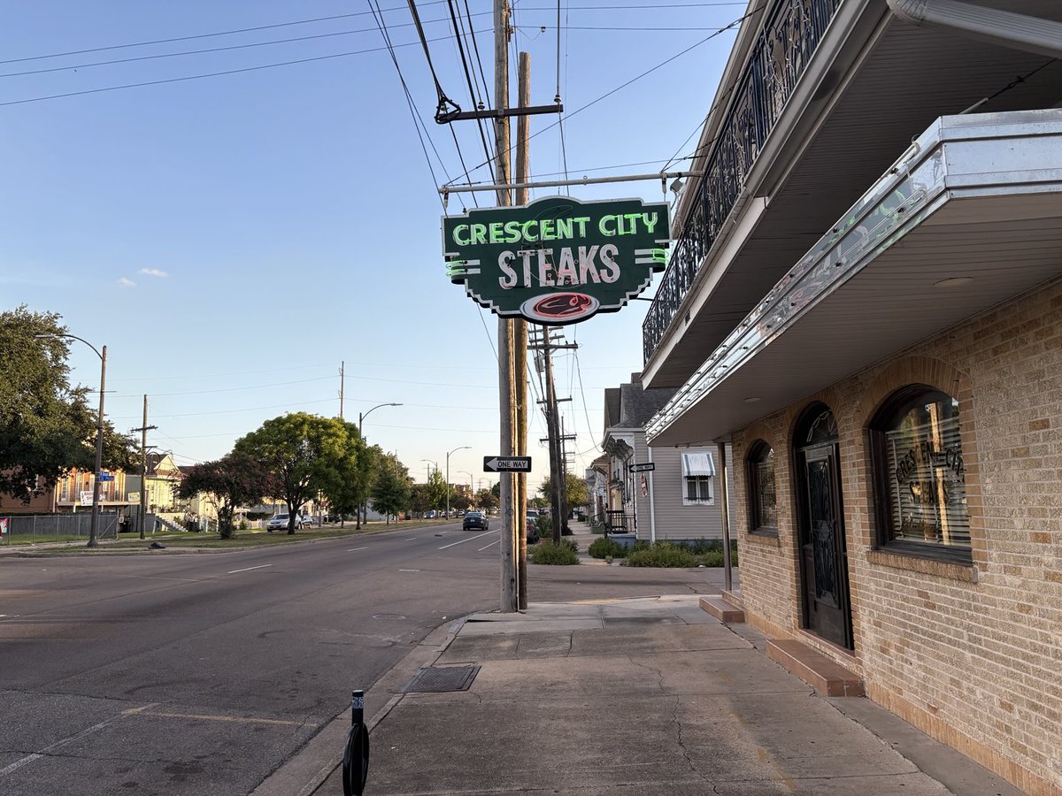 MattStewartTV's tweet image. Great way @RockyBoiman50 and I to cap Day 1 @SunBeltFB Media Days in NOLA with dinner at @CC_Steak_House. Ribeye cooked in butter. Classic old school setting. We’ll be back. #Fabulous