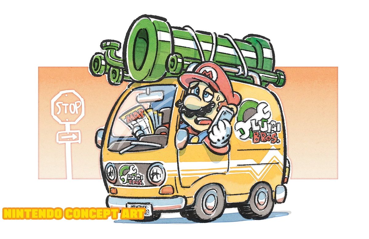 Nintendeal's tweet image. I never noticed this before but there's Mario Movie concept art in Nintendo's 2015 company profile