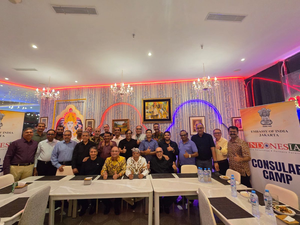 IndianEmbJkt's tweet photo. Ambassador held a Consular Interaction with members of the Indian Community of Surabaya on 19 July 2025. https://t.co/a3xfk4Fve8