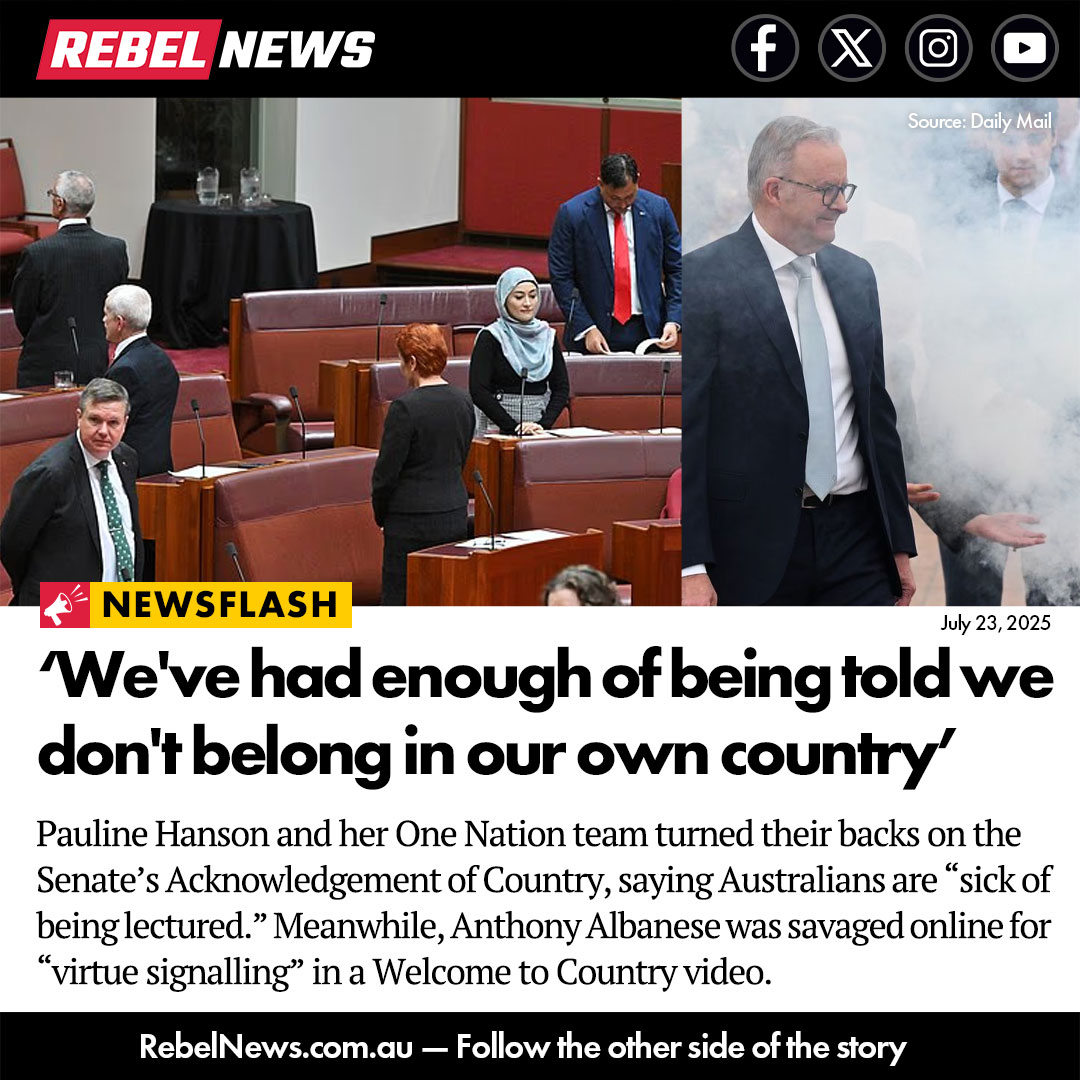 RebelNews_AU's tweet image. Pauline turns her back, Albo turns on the cringe. Welcome to Parliament 2025.