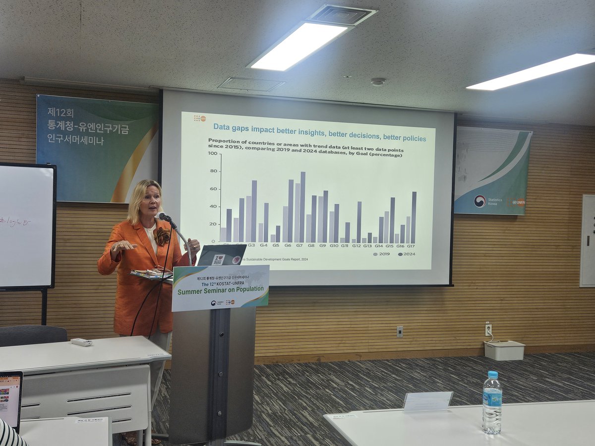 UNFPA Seoul Representation Office (@unfpaseoul) on Twitter photo 📍At the “12th <a href="/KOSTATIN/">대한민국 통계청</a>-<a href="/UNFPA/">UNFPA</a> Summer Seminar on Population”, Dr. Asa Torkelsson, Chief of <a href="/UNFPASeoul/">UNFPA Seoul Representation Office</a> Representation Office, introduced <a href="/UNFPA/">UNFPA</a>’s 2025 #SWP Report and our efforts in addressing #demographic 📊 #challenges as a leading <a href="/UN/">United Nations</a> agency in the field. 📍At the “12th <a href="/KOSTATIN/">대한민국 통계청</a>-<a href="/UNFPA/">UNFPA</a> Summer Seminar on Population”, Dr. Asa Torkelsson, Chief of <a href="/UNFPASeoul/">UNFPA Seoul Representation Office</a> Representation Office, introduced <a href="/UNFPA/">UNFPA</a>’s 2025 #SWP Report and our efforts in addressing #demographic 📊 #challenges as a leading <a href="/UN/">United Nations</a> agency in the field.