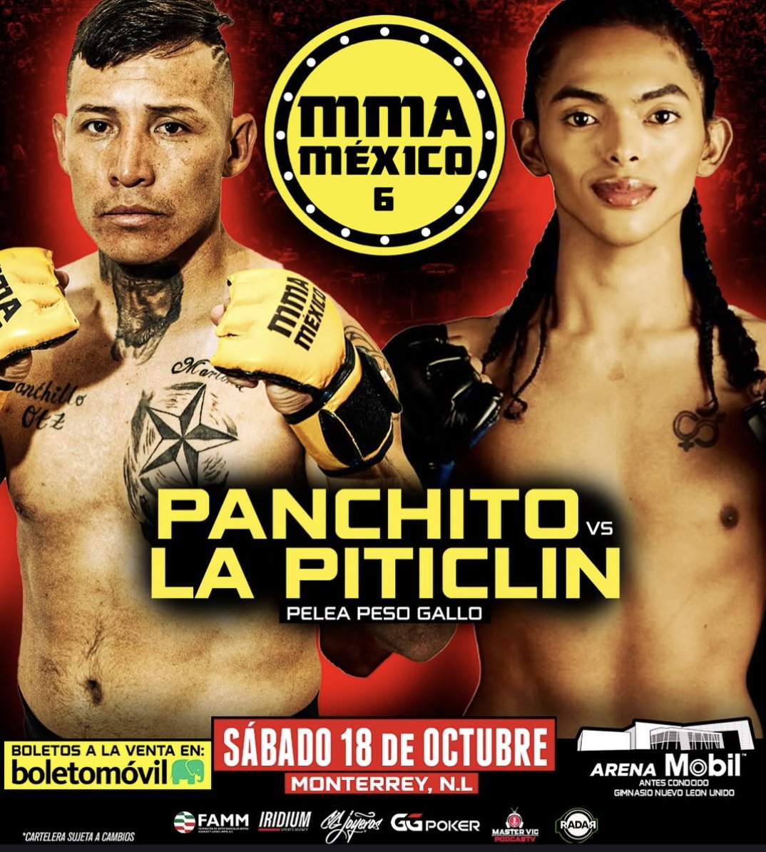 mmamania's tweet image. Openly gay fighter Jhair "La Piticlín" Ordinola has his next fight booked.
He'll take on Francisco Ortiz at MMA Mexico 6 on October 18