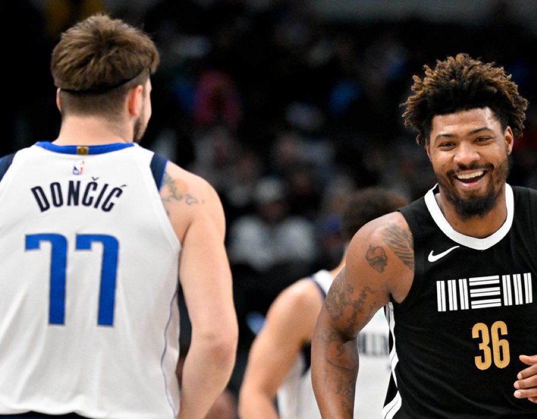Fullcourtpass's tweet image. Marcus Smart credits Luka Doncic for recruiting him to the Lakers
"For him to say that he can really use my help, that meant a lot."
(Via @mcten)