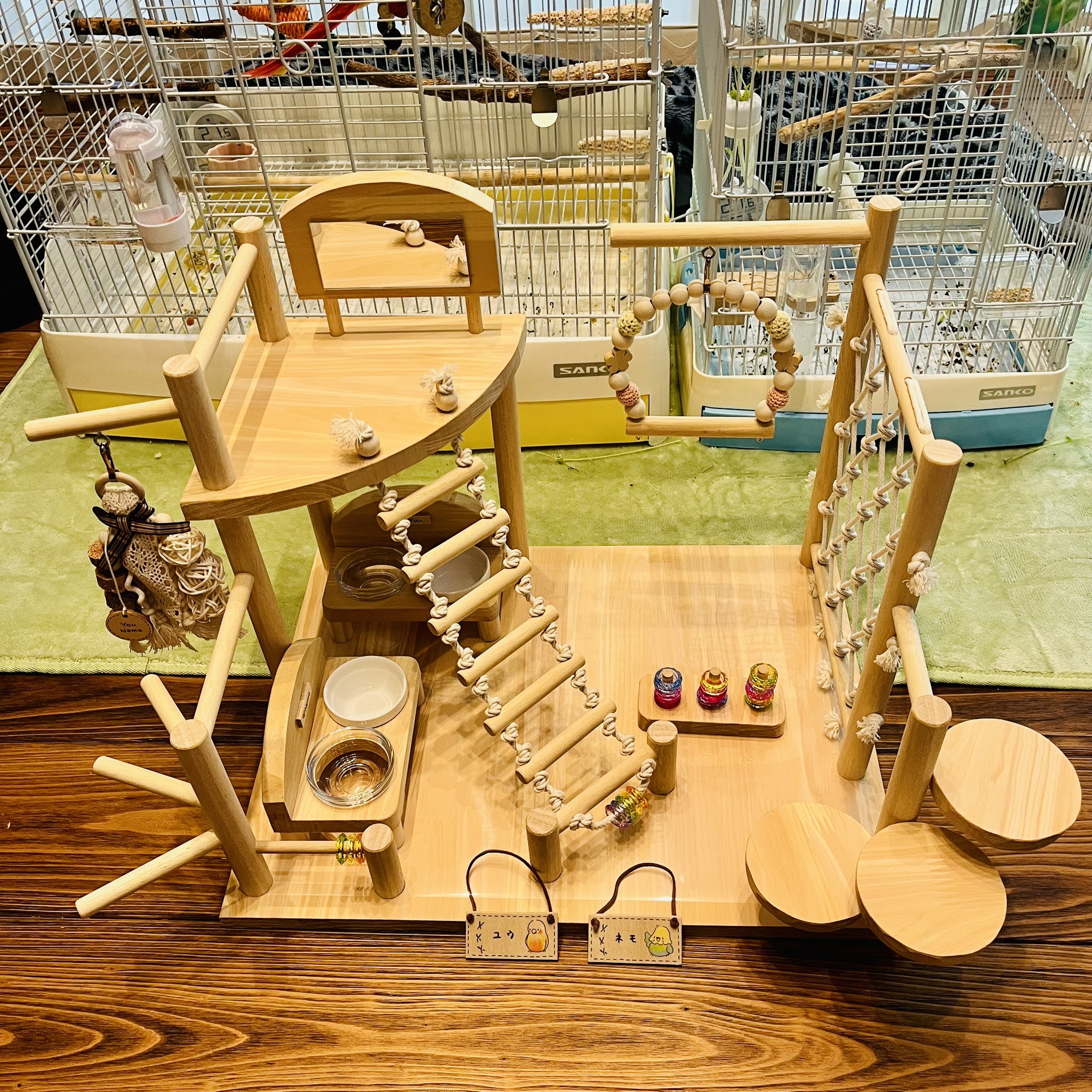 むらゆ★小動物□⬜︎アスレチックHOUSE⬜︎□⚪︎バードアスレチック はぷ🦜ネモとユウの飼い主 on X: 