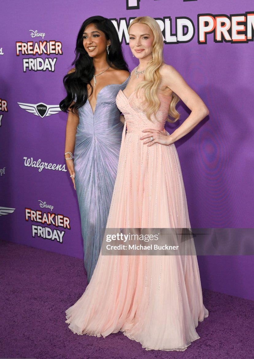 MaitreyiNews's tweet image. 📸 maitreyi ramakrishnan &amp; lindsay lohan for freakier friday premiere