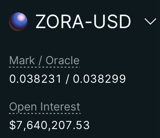 AvgJoesCrypto's tweet image. $PUMP OI on Hyperliquid is 9% of PUMP’s FDV.
$ZORA OI on Hyperliquid is 2% of ZORA’s FDV.
Is CT still sidelined?