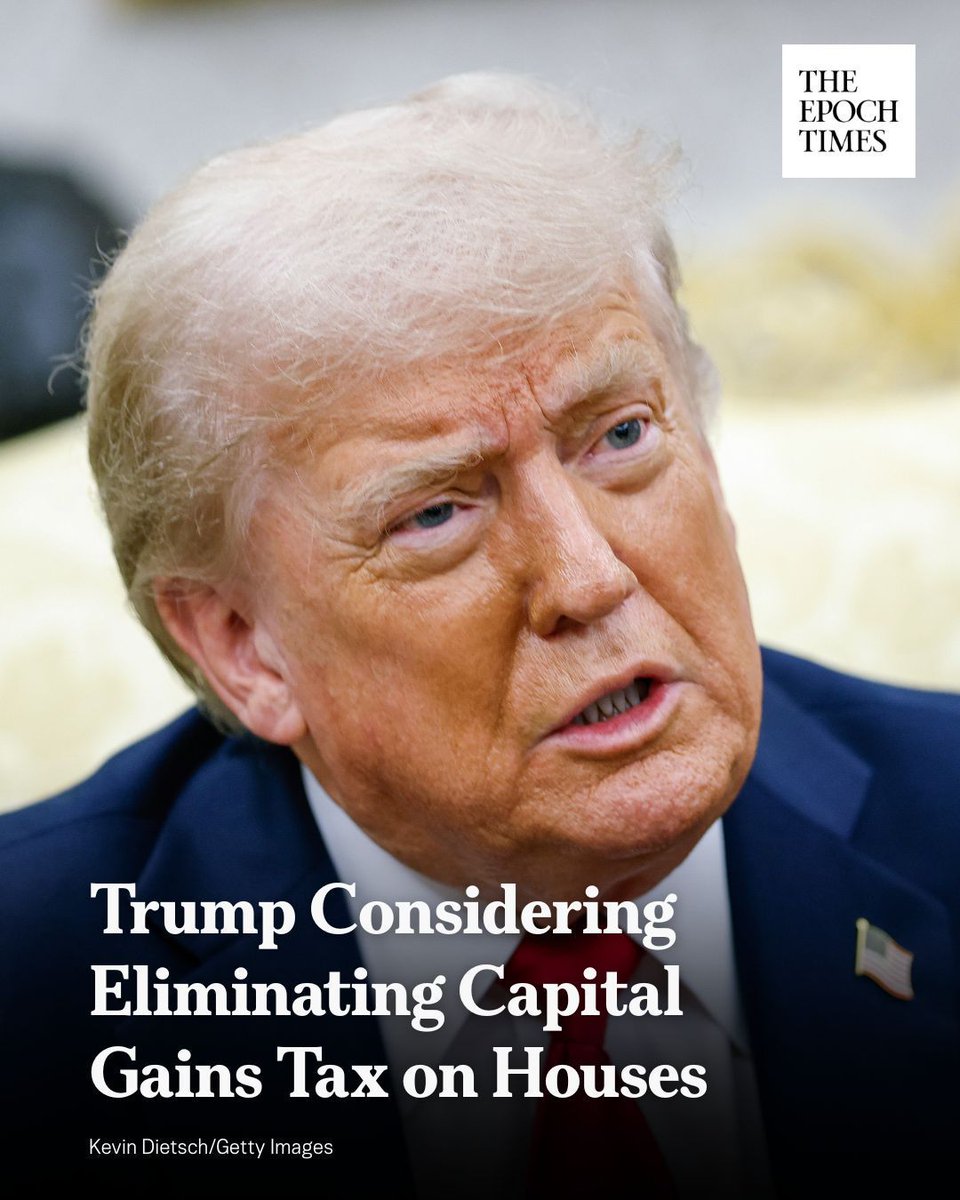 EpochTimes's tweet image. 🚨🇺🇸 𝗧𝗿𝘂𝗺𝗽 𝗖𝗼𝗻𝘀𝗶𝗱𝗲𝗿𝗶𝗻𝗴 𝗘𝗹𝗶𝗺𝗶𝗻𝗮𝘁𝗶𝗻𝗴 𝗖𝗮𝗽𝗶𝘁𝗮𝗹 𝗚𝗮𝗶𝗻𝘀 𝗧𝗮𝘅 𝗼𝗻 𝗛𝗼𝘂𝘀𝗲𝘀
Read more 👇
theepochtim.es/twy2j5