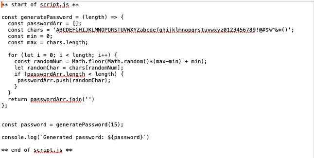 johnsbr99's tweet image. I finished the generate random password challenge with @freeCodeCamp!