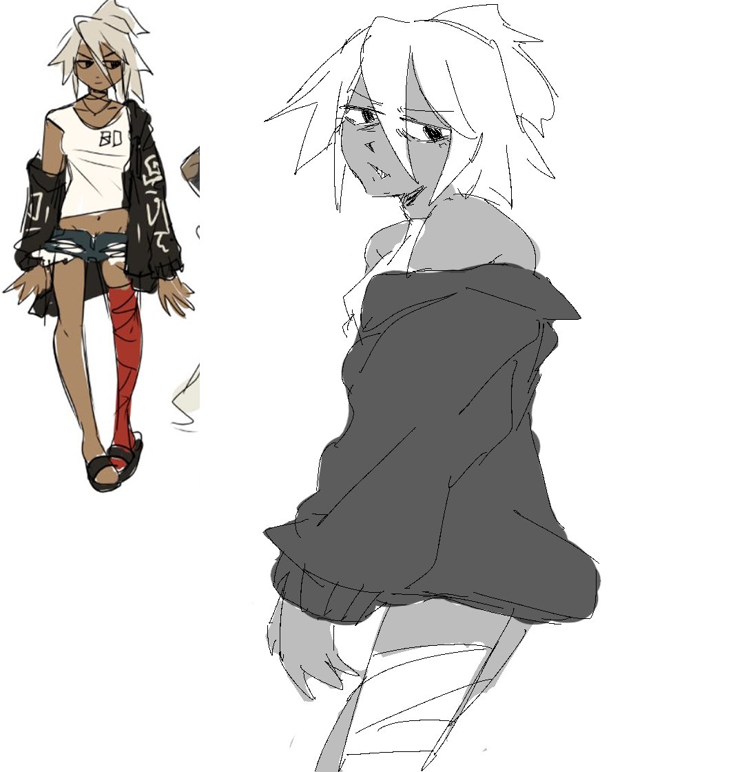 i forgot to upload this Ramlethal sketch 

based on @/Borcheim 's design

#GGST