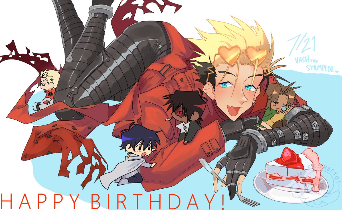 fresh8cto's tweet image. a day late but happy bday mr the stampede 
[ #trigun ]