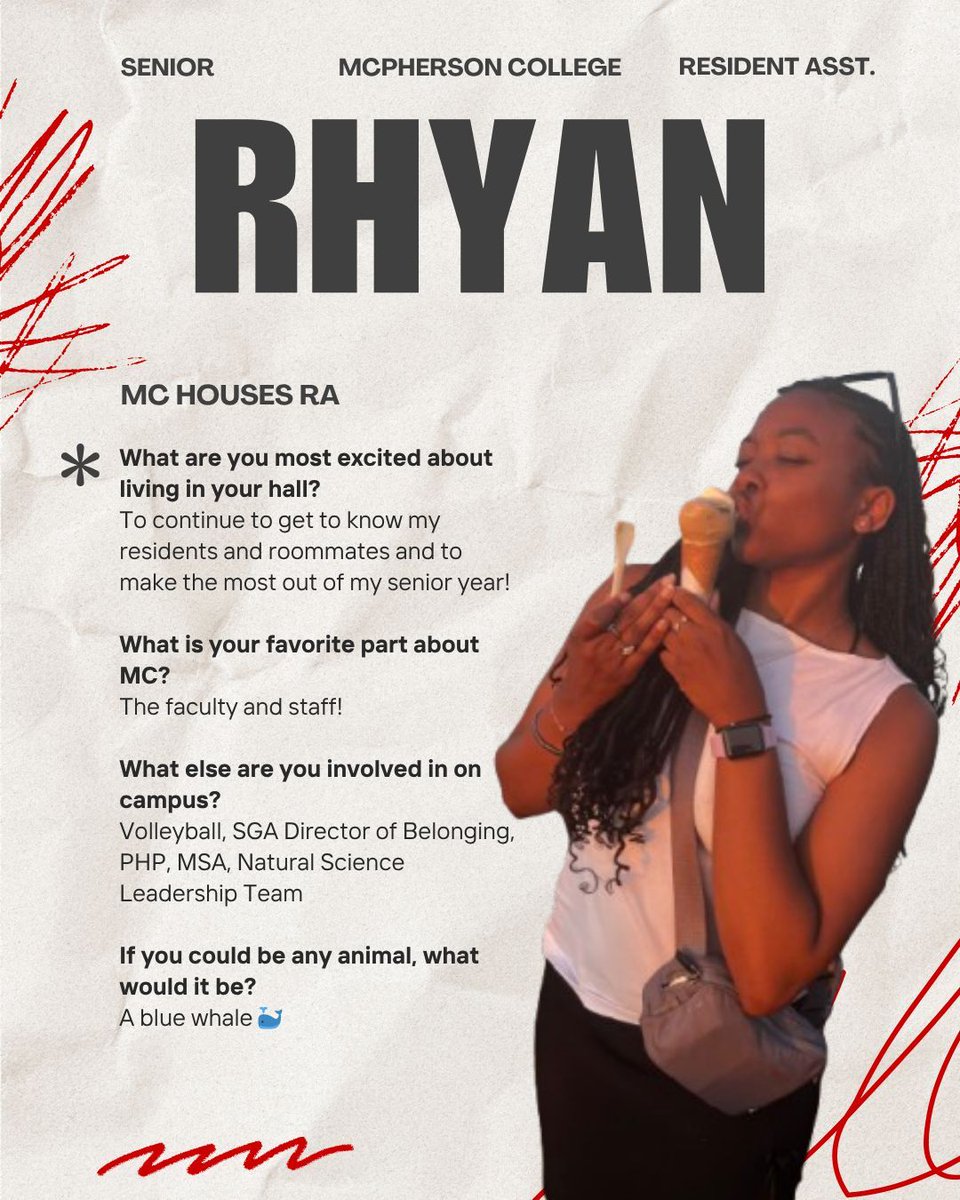 _MCStudentLife's tweet image. Meet MC Houses RA, Rhyan!