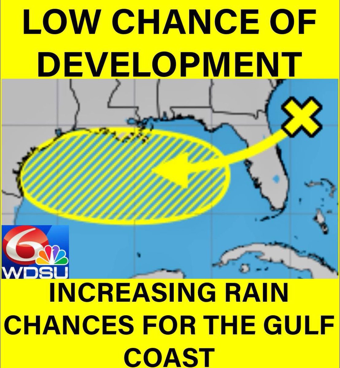 SibleyDerek's tweet image. Low pressure could develop off a frontal boundary off the SE coast and move WSW into the Gulf. Same scenario as last time. If it can stay offshore long enough, it has a chance to develop. Regardless of development, rain chances will greatly increase for the Gulf coast Wed-Fri.
