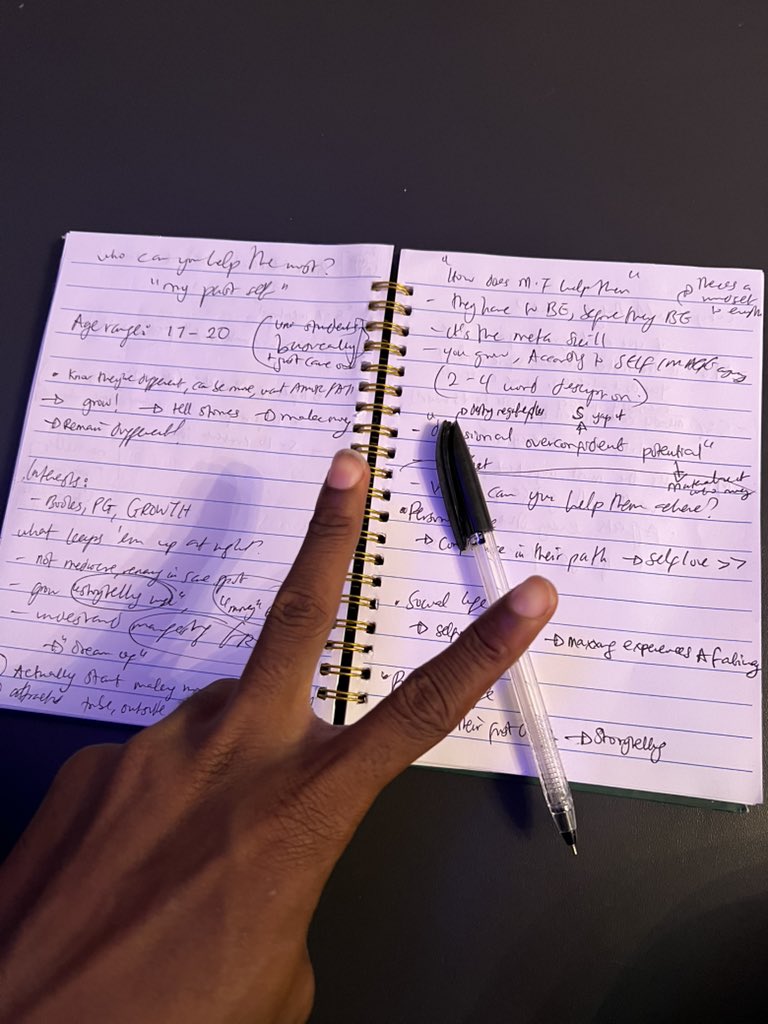 mohsheriffabefe's tweet image. every great thing I’ve ever done, that I’m proud of, started from
ugly scribblings in random jotters,
at ungodly hours (time is 2:04 am 😹),
with blurry vision of how I’m gonna pull it off, yet stupid audacity that I’ll somehow pull it off.
delusion is the only way 🥺