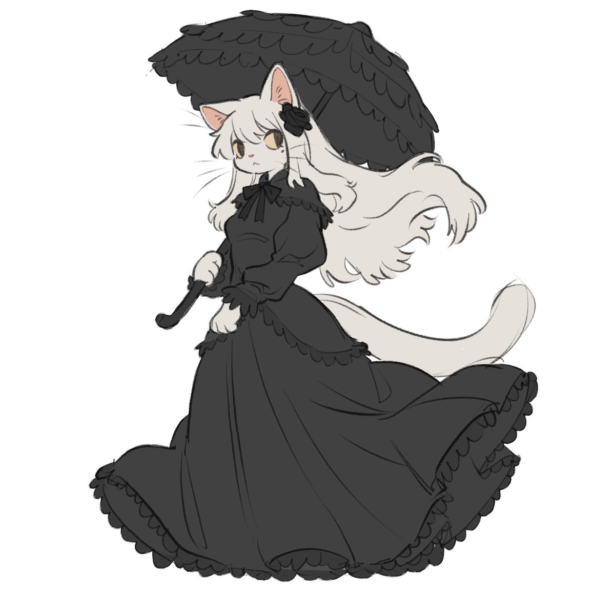 TateOfTot's tweet photo. funerary witch/grim reaper cat design? https://t.co/3mWHUY81Mx