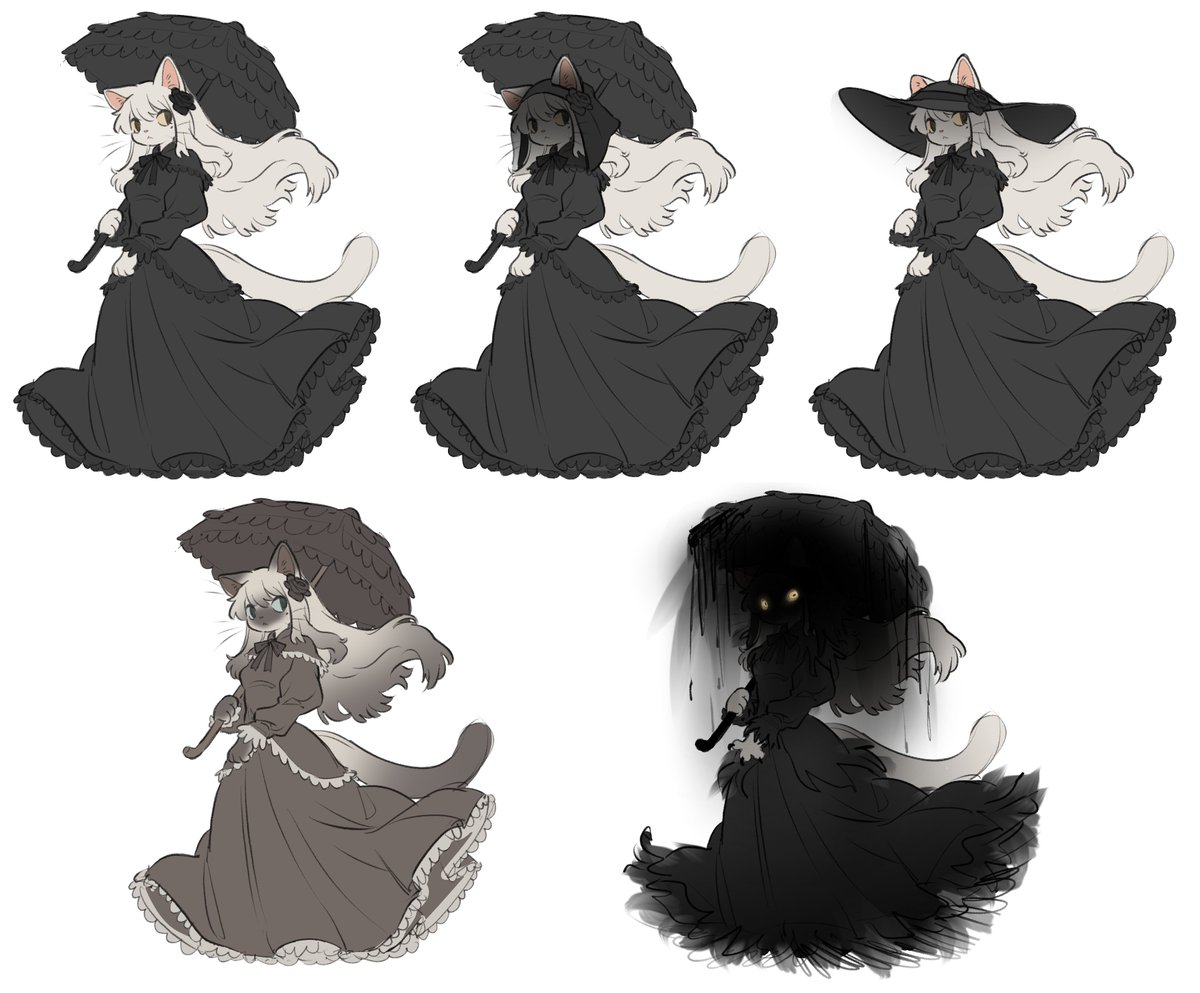 TateOfTot's tweet photo. funerary witch/grim reaper cat design? https://t.co/3mWHUY81Mx
