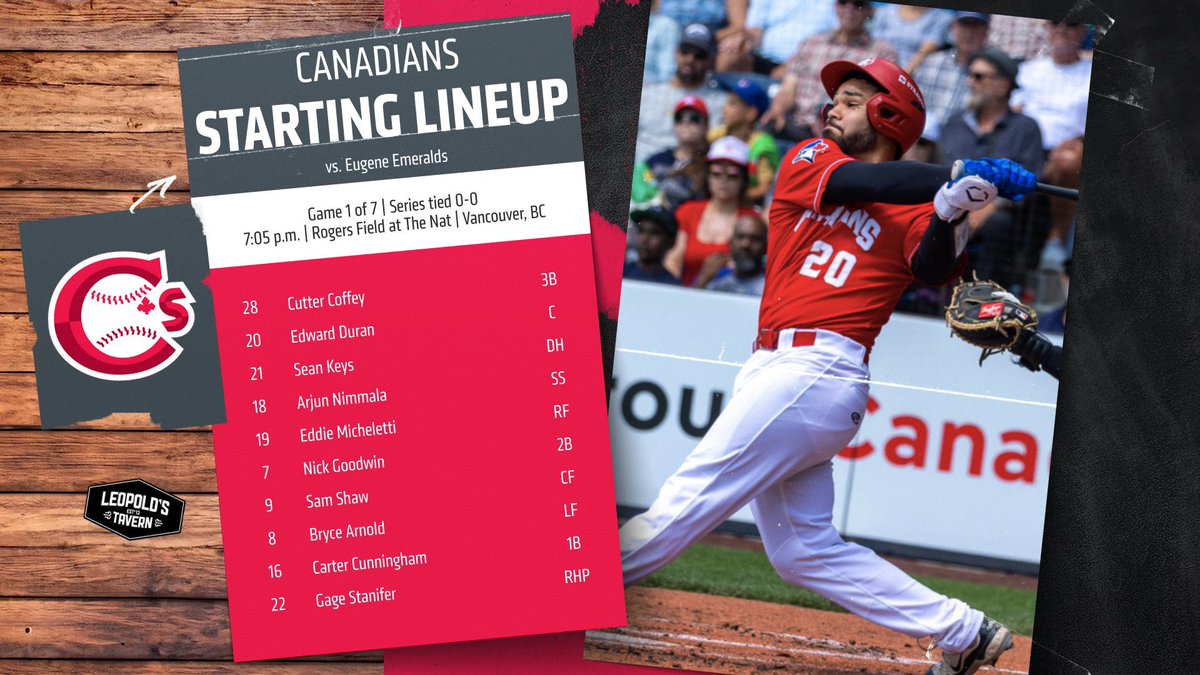 vancanadians's tweet image. Big series starts tonight!
⚾️ 7:05pm
🏟️ The Nat
📻 sportsnet.ca/650
📺 Bally Sports Live (MiLB.TV)