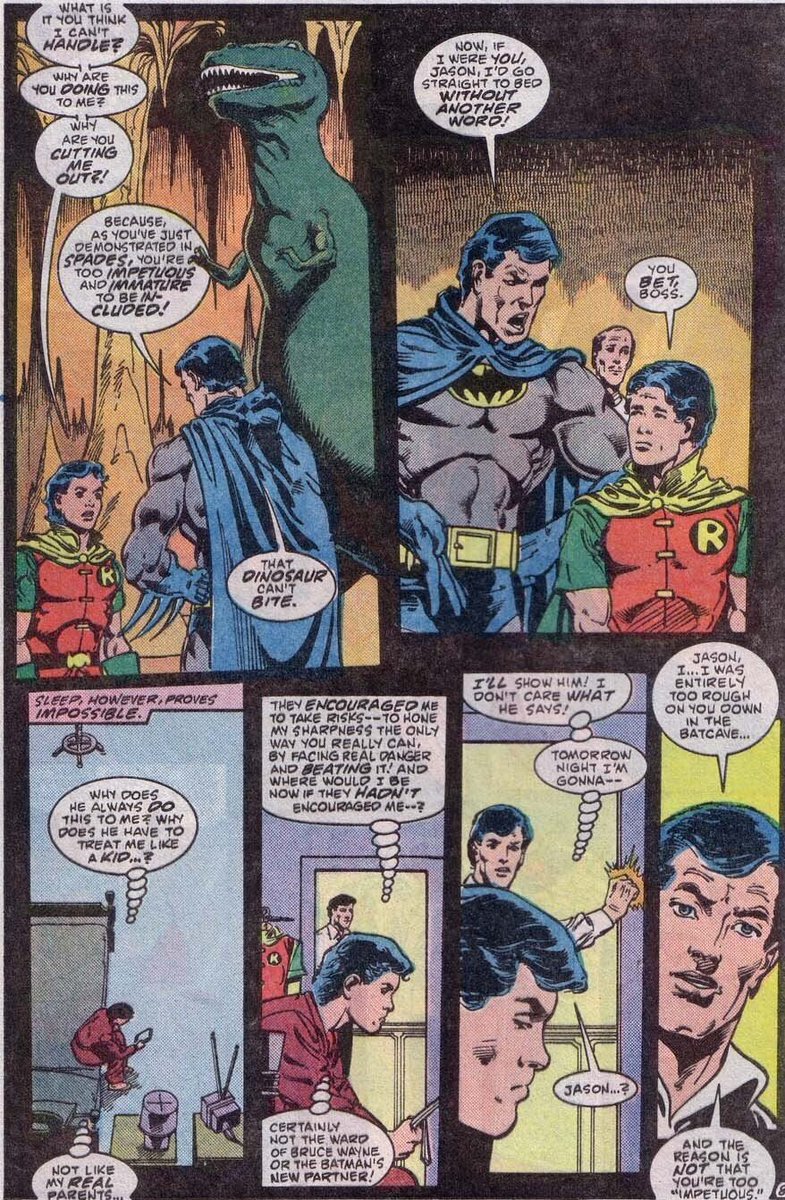 KombatKnight's tweet image. Breaks my heart to see how close Bruce and Dick were during the golden/silver age and how we never see him being that cheer-spirited ever again with a Robin.
Reading chronologically makes you notice how increasingly bitter Bruce gets