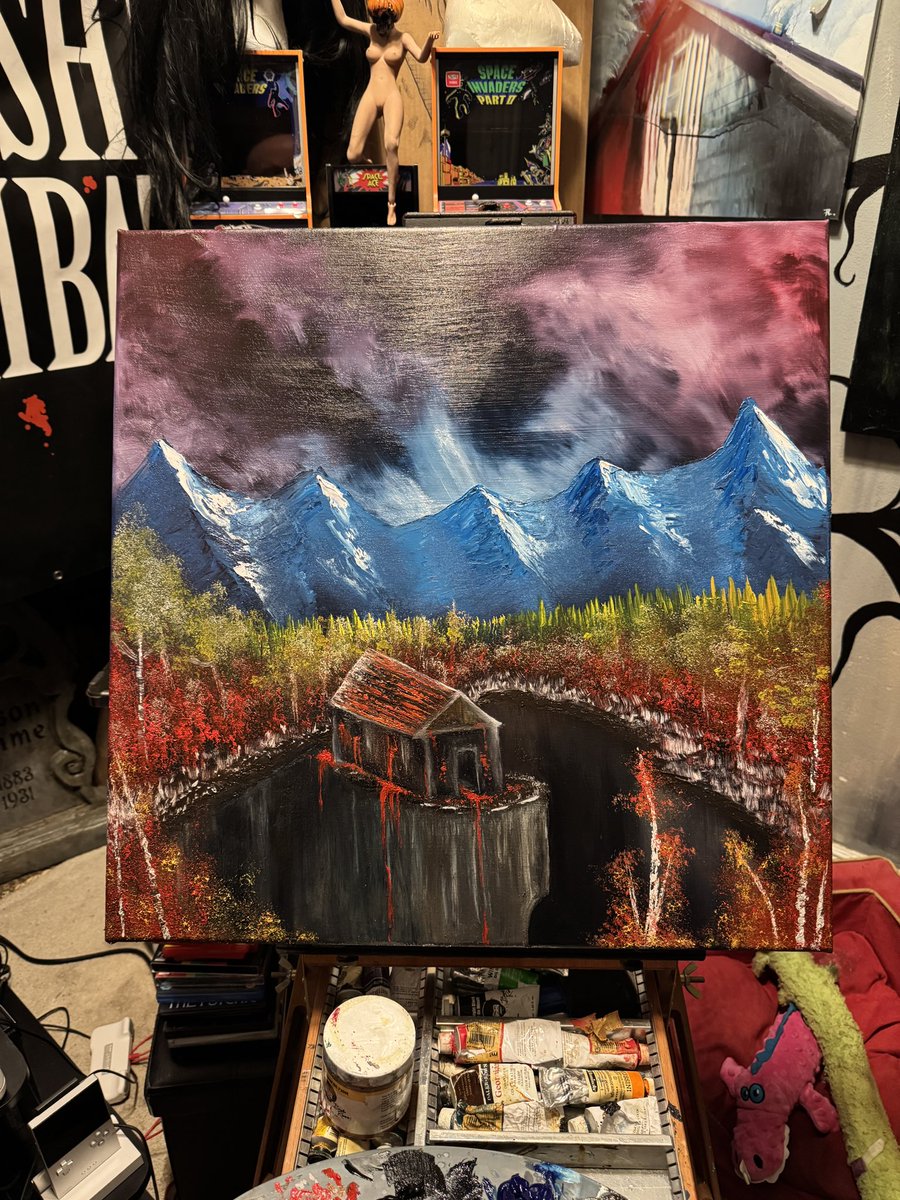 Combining a bit o’ entertaining with painting for a new series during the eves ain’t no joke! However entertaining is what I love to do, so it continues… and it is actually all bout jokes.