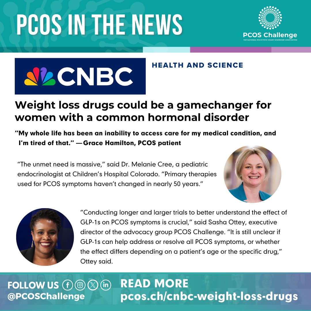 pcoschallenge's tweet image. Thank you, @cnbc and @annikakimc, for spotlighting the growing push to close long-overlooked #PCOS treatment gaps.
Read Article:
vist.ly/3ytpe
@pcoschallenge is advancing FDA-focused efforts to accelerate innovation and access. Follow us for major updates this…