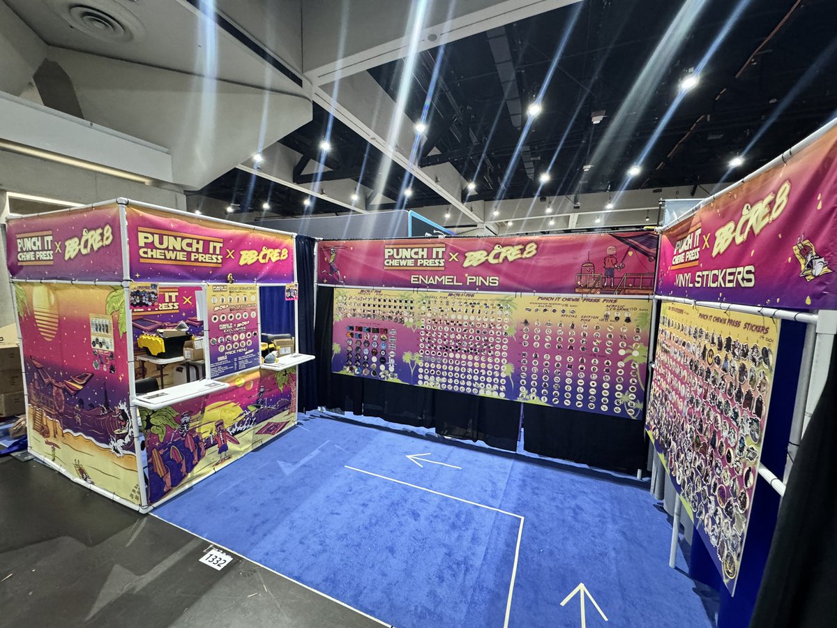 bb_cre8's tweet image. The BB-CRE.8 x @PunchitChewie77 BOOTH is all ready for #SDCC2025!
We can’t wait to see so many of you this week! #SDCC