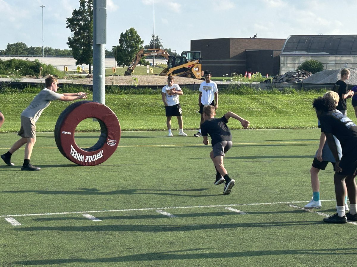 Muskie Youth Football Camp. It was hot but these future Muskie Football Players were excited to learn.