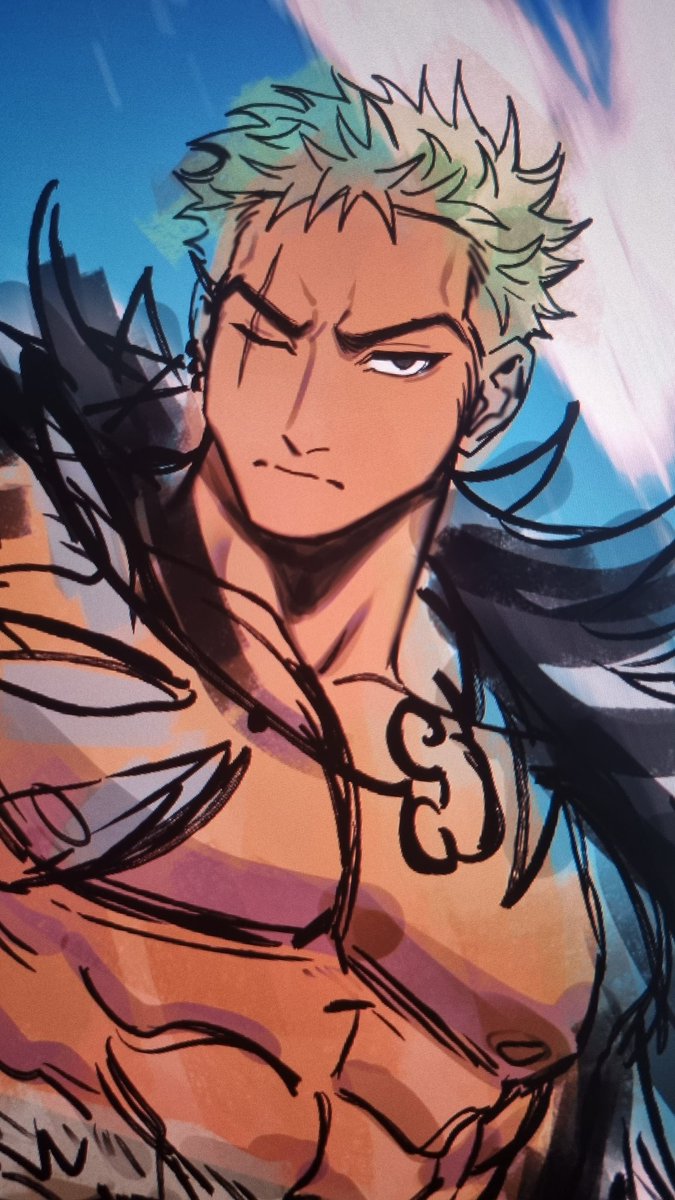 iara_png's tweet image. Zoro WIP - I took so long to get back on this wip that now the canon Elbaf zoro is already out 🤡