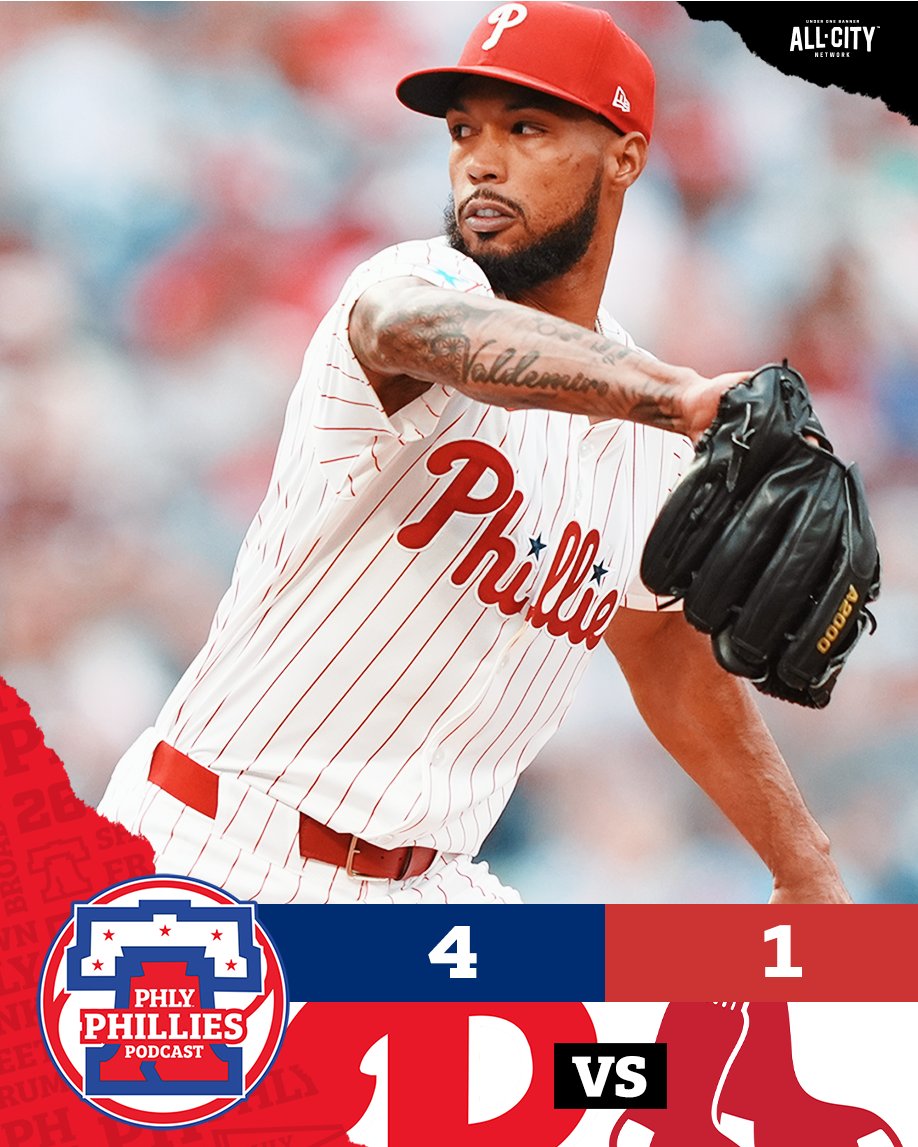 PHLY_Phillies's tweet image. A complete game, 4-hit night for Cristopher Sanchez, as the Phils win 4-1 and take the first 2 games of the series against the Red Sox!
CG
12 Ks
4 hits
0 walks
1 ER
DOMINATION