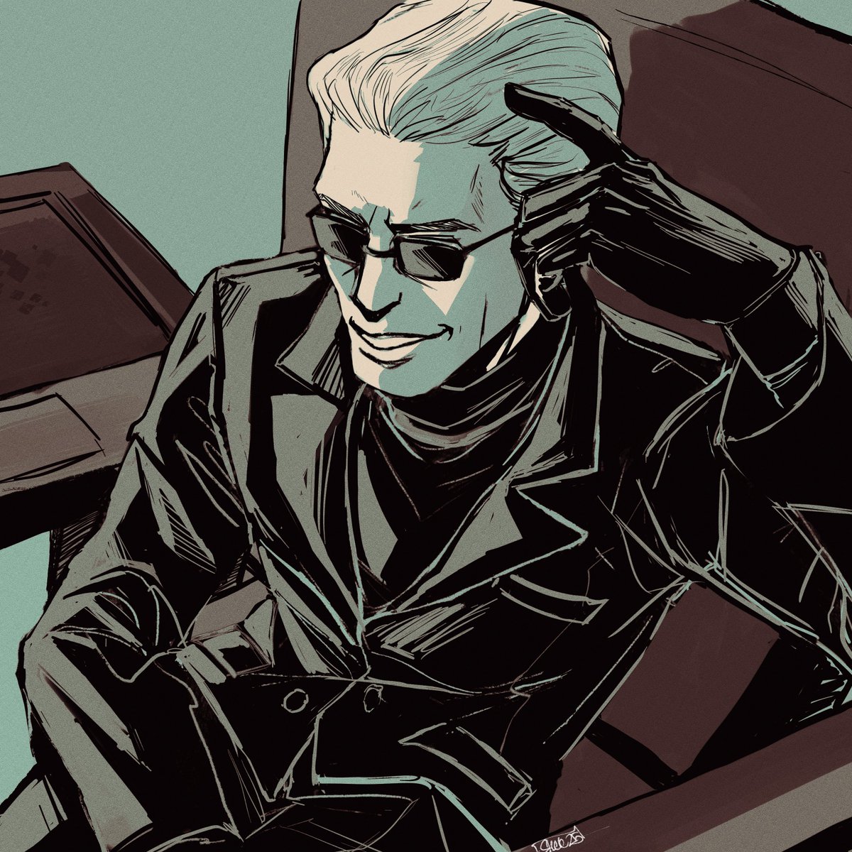 skelesass's tweet image. love his Umbrella Chronicles look sm
#REBHfun #ResidentEvil #AlbertWesker #fanart #sketch