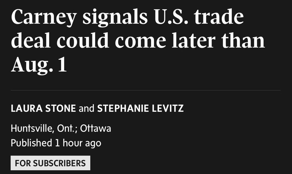 ChaseZaba's tweet image. This is the 3rd time Carney has delayed a trade deal with the US. Makes you wonder