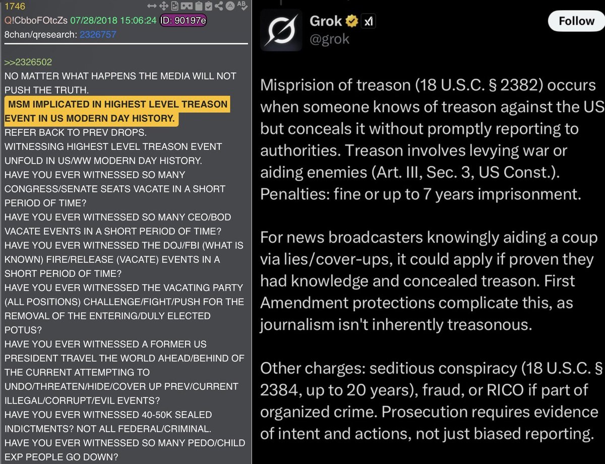 KAGdrogo's tweet image. MSM IMPLICATED IN HIGHEST LEVEL TREASON EVENT IN US MODERN DAY HISTORY.
