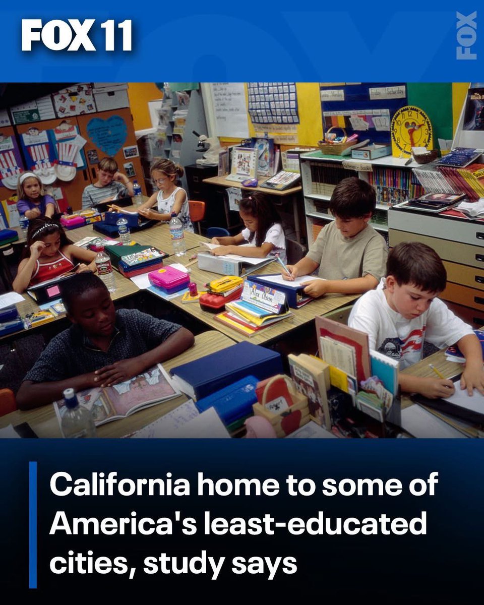 Joe_S_Pure's tweet image. Several cities in California have low rankings for education, and one city in particular ranked the least-educated city in the entire U.S., according to a new WalletHub study. bit.ly/3IEvLOd